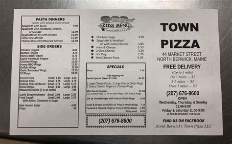 Town pizza north berwick maine menu - Town Pizza: Tasty pizza - See 15 traveler reviews, candid photos, and great deals for North Berwick, ME, at Tripadvisor.
